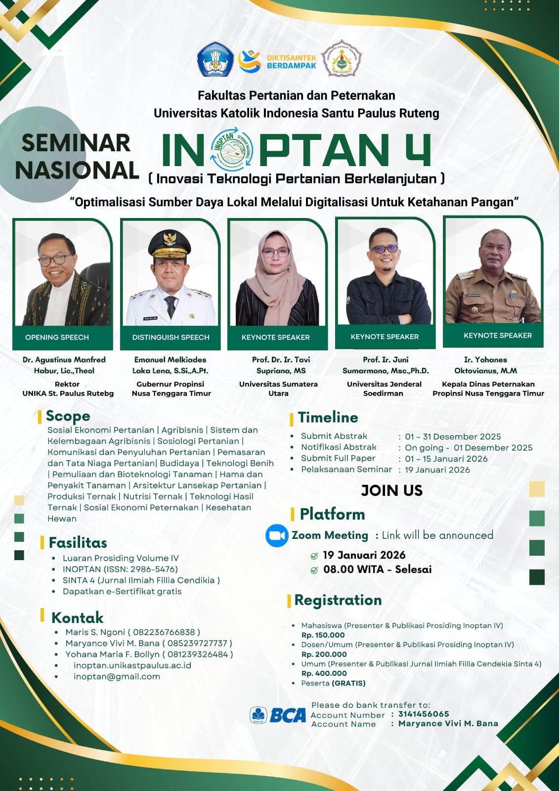 					View Vol. 4 No. 1 (2026): PROSIDING SEMINAR NASIONAL INOVASI TEKNOLOGI PERTANIAN BERKELANJUTAN (INOPTAN)
				